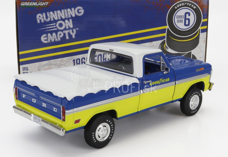 Greenlight Ford usa F-100 Pick-up Dobrý rok 1969 1:24 Modrá žltá