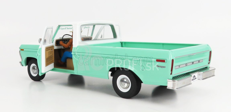 Greenlight Ford usa F-100 Pick-up Forest Service Green With Smokey Bear Figure 1975 1:18 Veľmi svetlá zelená biela