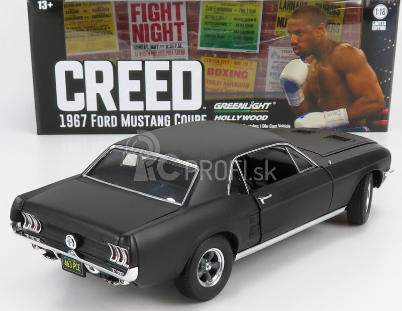 Greenlight Ford usa Mustang Coupe 1967 - Adonis Creed's 1:18 Matt Black