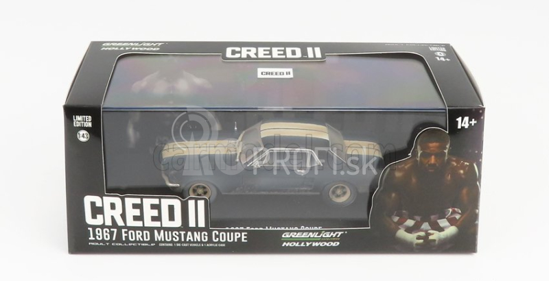 Greenlight Ford usa Mustang Coupe 1967 - Adonis Creed's Ii 1:43 Matt Black