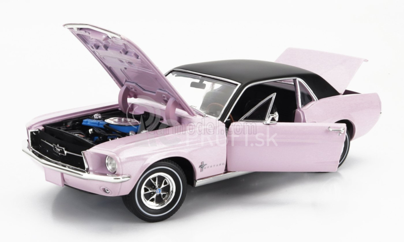 Greenlight Ford usa Mustang Coupe 1968 - The She Country Mustang 1:18 Ružová čierna