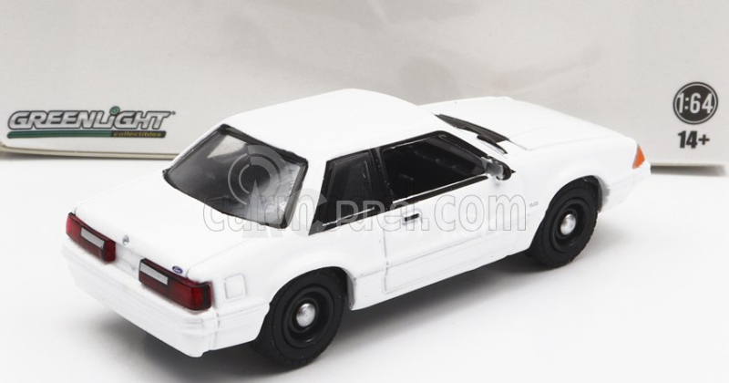 Greenlight Ford usa Mustang Ssp Police 1987 1:64 biely