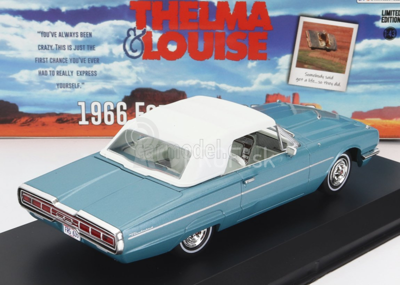 Greenlight Ford usa Thunderbird Cabriolet Uzavretý 1966 - Thelma & Louise 1:43 Svetlomodrá s bielou