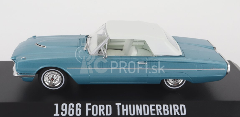 Greenlight Ford usa Thunderbird Cabriolet Uzavretý 1966 - Thelma & Louise 1:43 Svetlomodrá s bielou