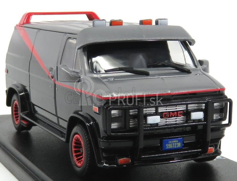 Greenlight GMC Vandura Cargo G.series Van - A-team - 1983 1:43 čierna červená