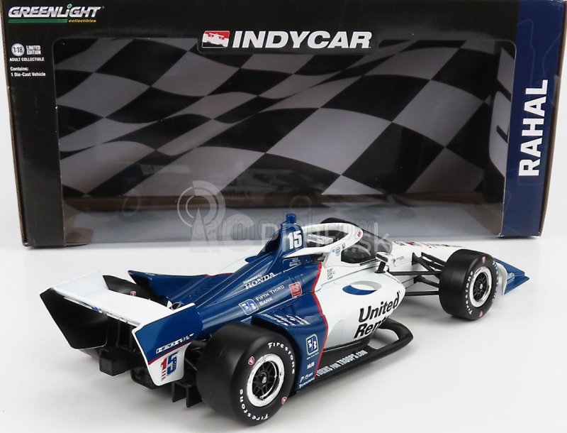 Greenlight Honda Team Letterman Lanigan Racing N 15 Indianapolis Indy 500 Indycar Series 2022 Graham Rahal 1:18 Biela červená