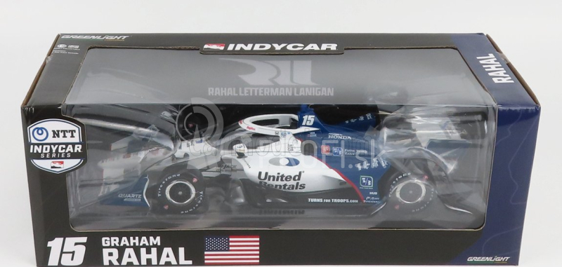 Greenlight Honda Team Letterman Lanigan Racing N 15 Indianapolis Indy 500 Indycar Series 2022 Graham Rahal 1:18 Biela červená