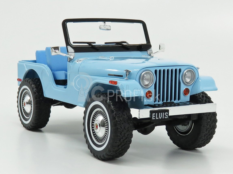 Greenlight Jeep Cj-5 1963 - Osobný automobil Elvisa Presleyho 1:18 Svetlo modrá