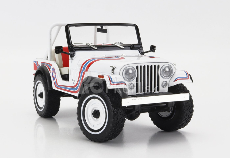 Greenlight Jeep Cj-5 Super Jeep 1973 1:18 biely