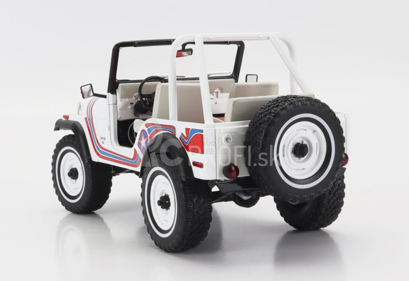 Greenlight Jeep Cj-5 Super Jeep 1973 1:18 biely