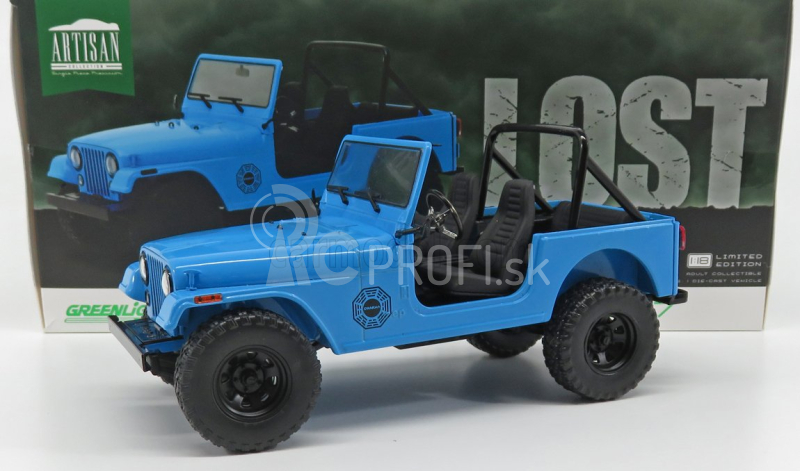 Greenlight Jeep Cj-7 Dharma Open 1982 - Stratený 2004 - 2010 1:18 Svetlomodrá