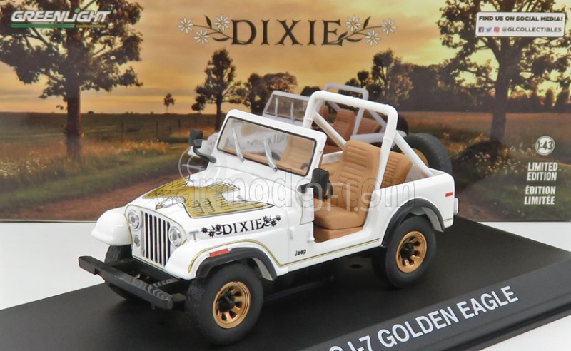 Greenlight Jeep Cj-7 Dixie Open 1979 - Look-a-like - The Dukes Of Hazzard 1:43 White