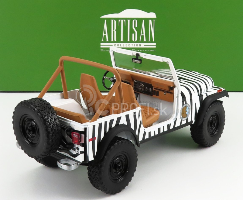 Greenlight Jeep Cj-7 Open 1976 - Keď príroda volá - Ace Ventura - film 1995 1:18 čiernobiely