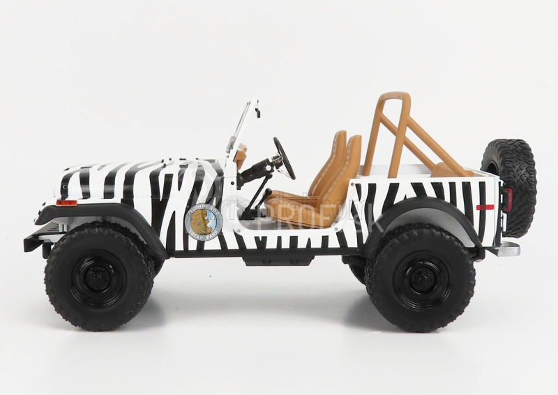 Greenlight Jeep Cj-7 Open 1976 - Keď príroda volá - Ace Ventura - film 1995 1:18 čiernobiely