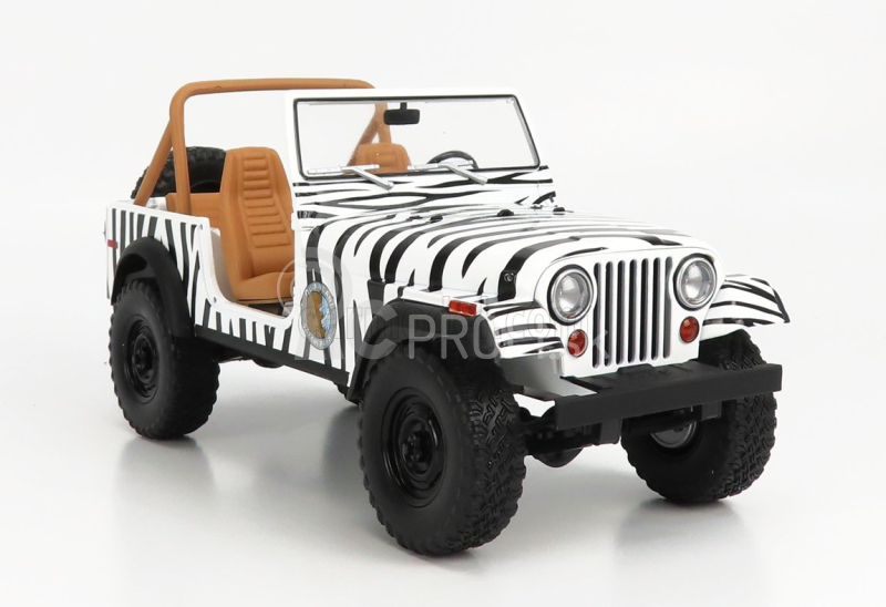 Greenlight Jeep Cj-7 Open 1976 - Keď príroda volá - Ace Ventura - film 1995 1:18 čiernobiely