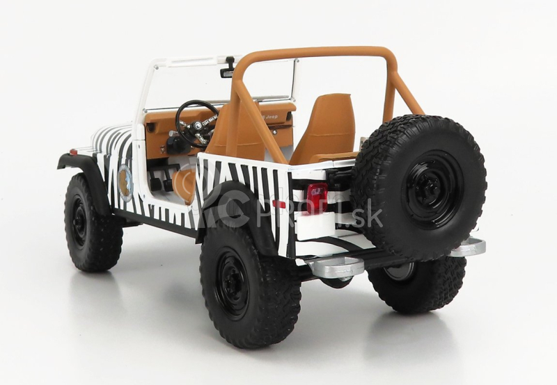 Greenlight Jeep Cj-7 Open 1976 - Keď príroda volá - Ace Ventura - film 1995 1:18 čiernobiely