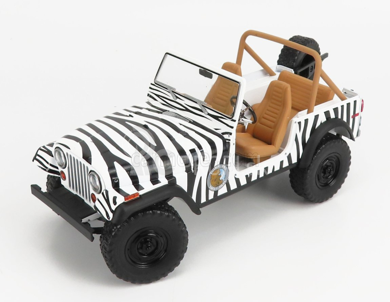 Greenlight Jeep Cj-7 Open 1976 - Keď príroda volá - Ace Ventura - film 1995 1:18 čiernobiely