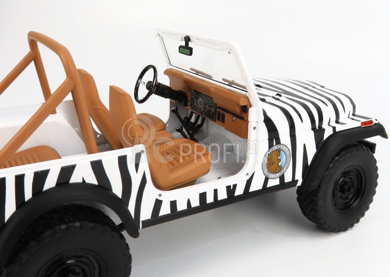 Greenlight Jeep Cj-7 Open 1976 - Keď príroda volá - Ace Ventura - film 1995 1:18 čiernobiely