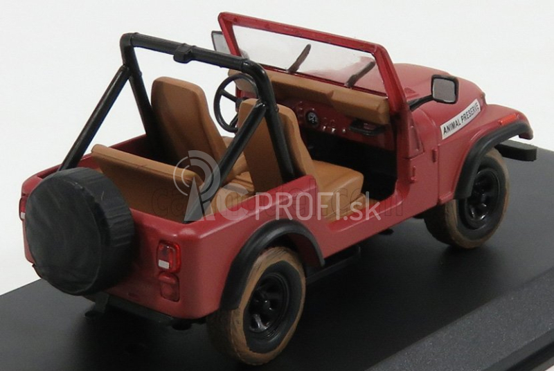 Greenlight Jeep Cj-7 Open Animal Preserve 1995 A-tím 1:43 Červená