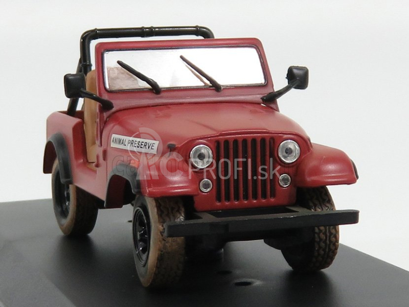 Greenlight Jeep Cj-7 Open Animal Preserve 1995 A-tím 1:43 Červená