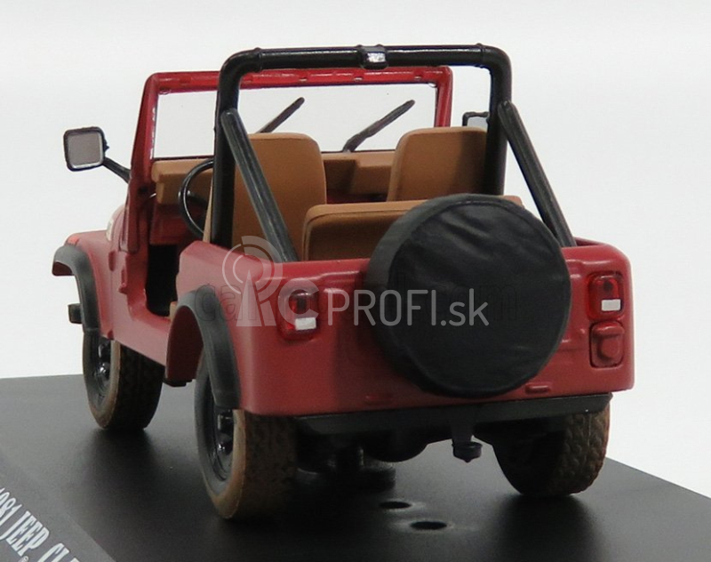 Greenlight Jeep Cj-7 Open Animal Preserve 1995 A-tím 1:43 Červená