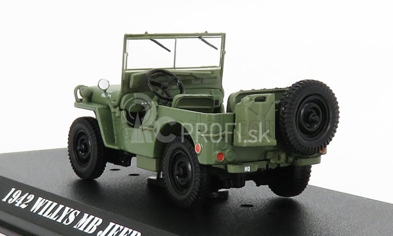 Greenlight Jeep Willys Mb Open 1942 - M-a-s-h 1:43 Vojenská zelená