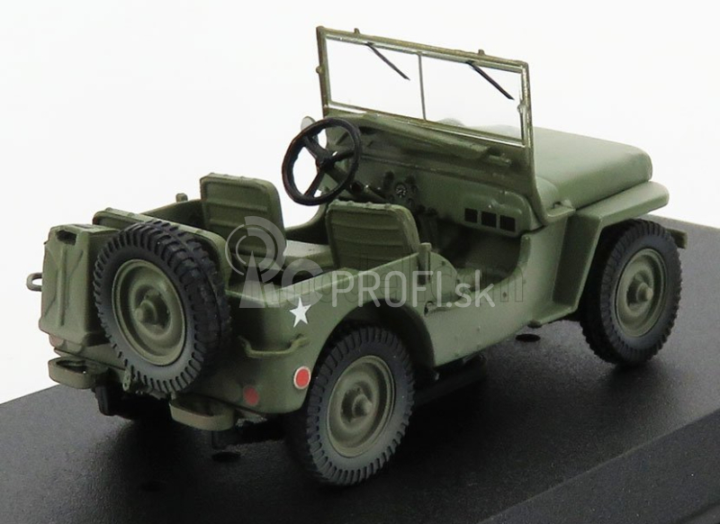 Greenlight Jeep Willys Mb Open 1942 - M-a-s-h 1:43 Vojenská zelená