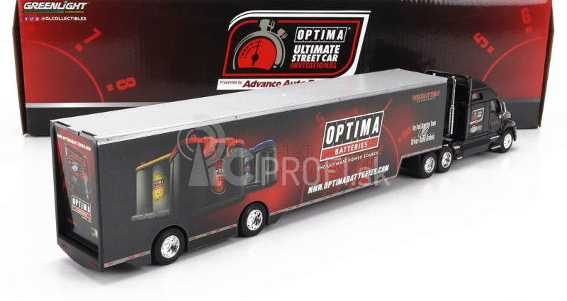 Greenlight Kenworth T2000 Truck Optima Batérie 2012 1:64 Black