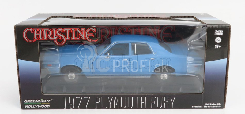 Greenlight Plymouth Fury 1977 - Christine Movie - Detective Rudolph Junkins 1:24 Light Blue