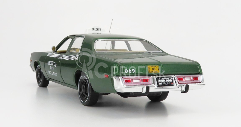 Greenlight Plymouth Fury Checker Taxi 1976 - Beverly Hills Cop 1:18 Green Met