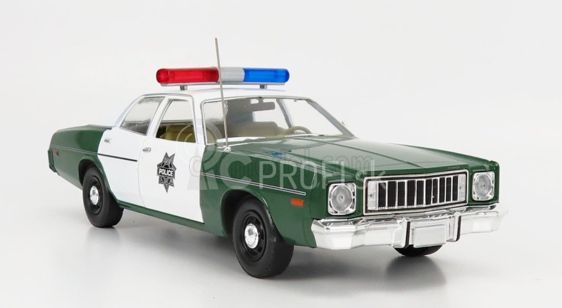 Greenlight Plymouth Fury Hazzard Police 1975 1:18 zelená biela