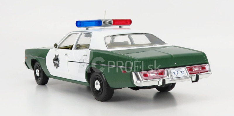 Greenlight Plymouth Fury Hazzard Police 1975 1:18 zelená biela