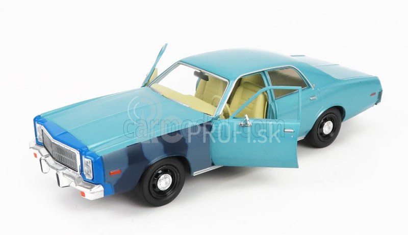 Greenlight Plymouth Fury Police 1977 - Hunter 1:24 modrá