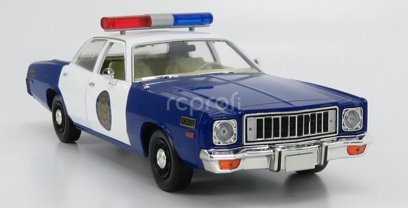 Greenlight Plymouth Fury Police Osage County Sheriff 1975 1:18 modrá biela