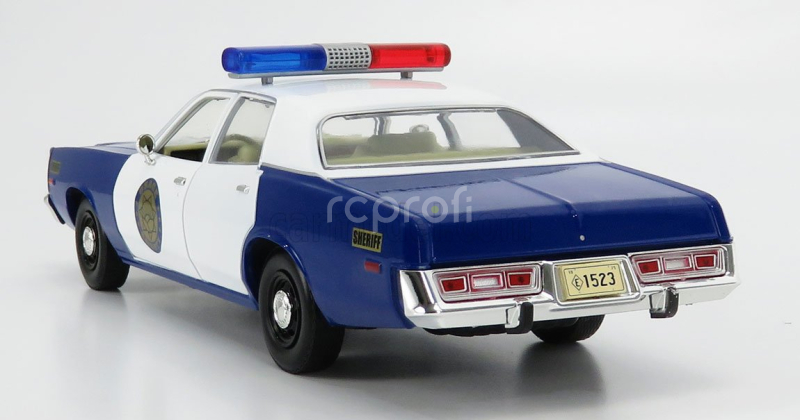 Greenlight Plymouth Fury Police Osage County Sheriff 1975 1:18 modrá biela