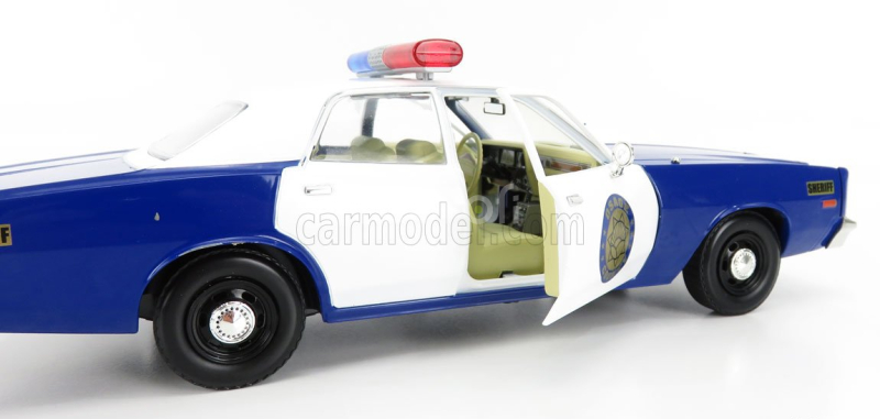 Greenlight Plymouth Fury Police Osage County Sheriff 1975 1:18 modrá biela