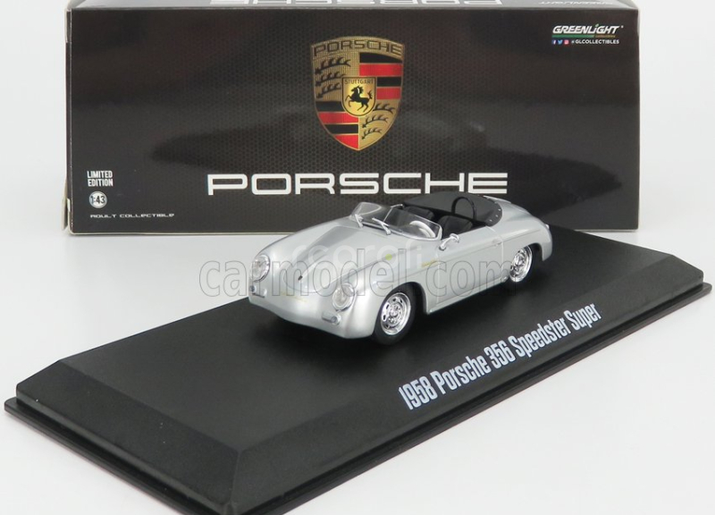 Greenlight Porsche 356 Speedster 1958 1:43 Strieborný