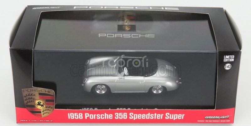 Greenlight Porsche 356 Speedster 1958 1:43 Strieborný