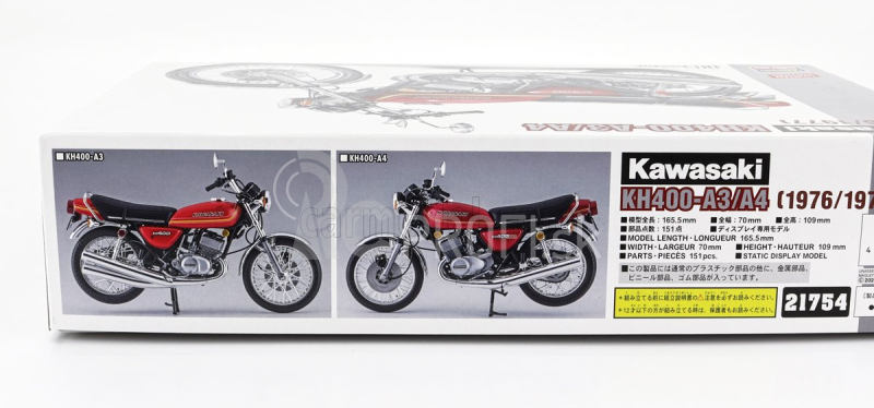 Hasegawa Kawasaki Kh400 A3/a4 Motocykel 1976 1:12 /