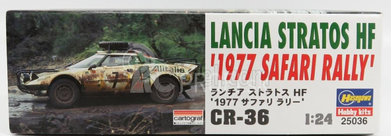 Hasegawa Lancia Stratos Hf Alitalia N 7 3rd Rally Safari 1977 S.munari - P.sodano 1:24 Biela Zelená Červená