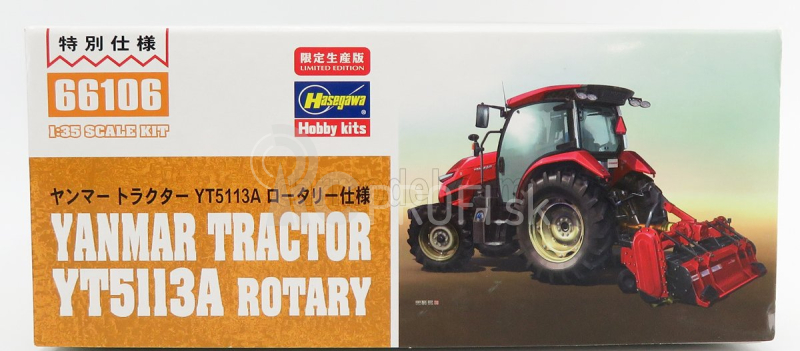 Hasegawa Yanmar Yt5113a Traktor s rotačným prívesom 1:35 /