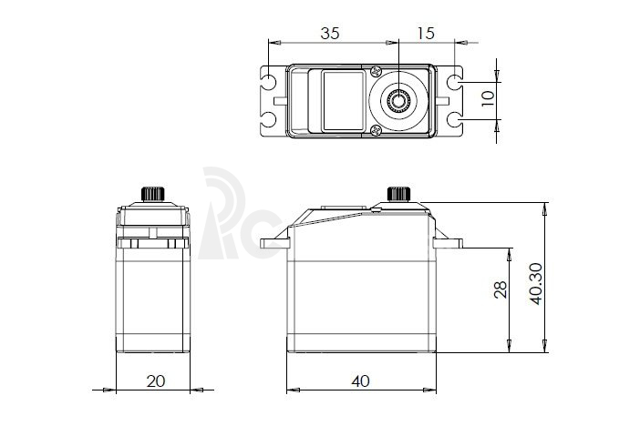 HBL665 (0,09s/60°, 16,7 kg.cm)