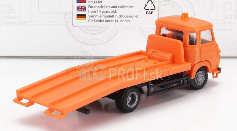 Herný model Alfa romeo A19 Truck Assistance Carro Attrezzi - Tow Truck Road Service 2-assi 1:87 Orange