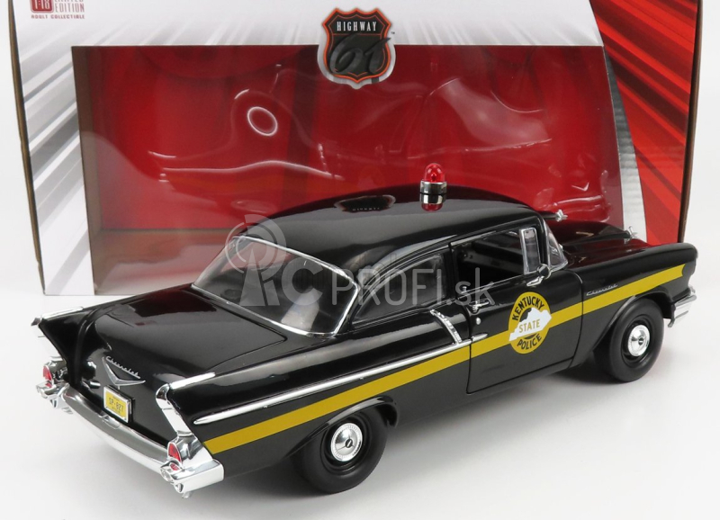 Highway61 Chevrolet 150 Sedan Kentucky State Police 1957 1:18 čierna