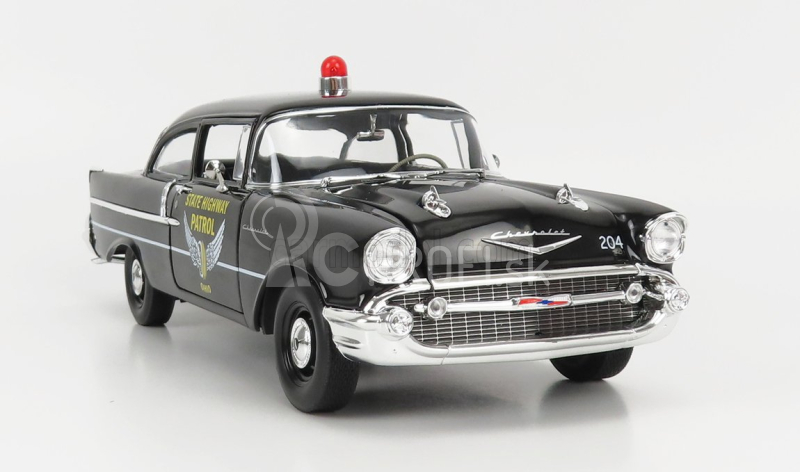 Highway61 Chevrolet 150 Sedan Ohio State Patrol Police 1957 1:18 čierna