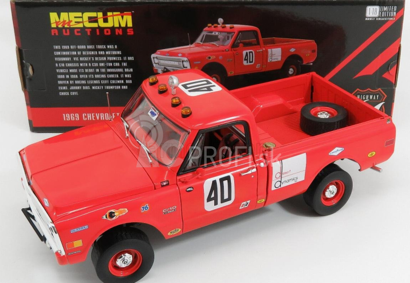 Highway61 Chevrolet C-10 350 N 40 Pick-up Baja 1969 1:18 Červená