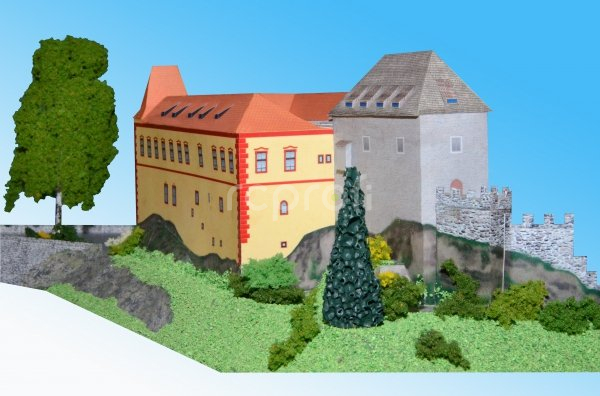 Hrad Kámen pri Pacove - papierový model 1:250