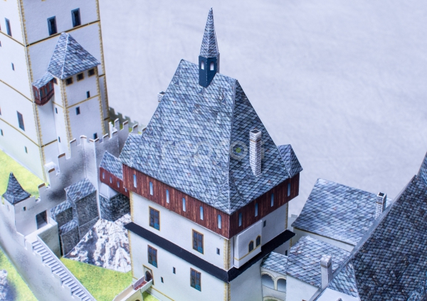 Hrad Karlštejn - papierový model 1:350