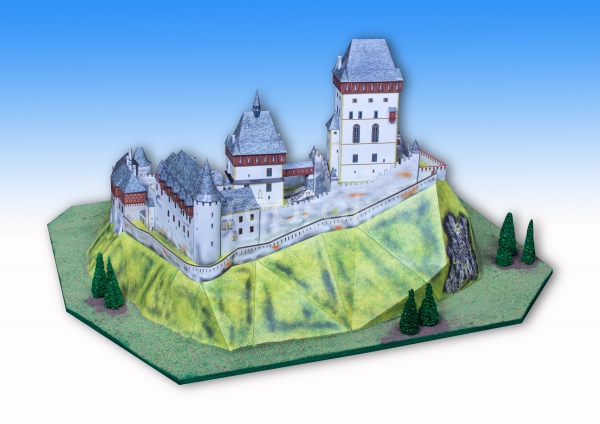 Hrad Karlštejn - papierový model 1:350