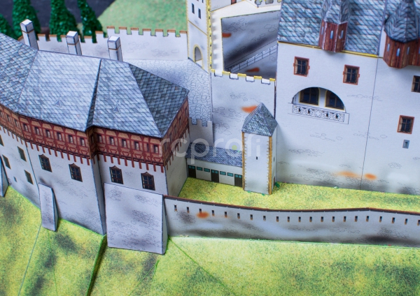 Hrad Karlštejn - papierový model 1:350